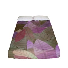 Watercolor Leaves Pattern Fitted Sheet (full/ Double Size) by Valentinaart