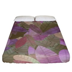 Watercolor Leaves Pattern Fitted Sheet (king Size) by Valentinaart