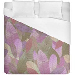 Watercolor Leaves Pattern Duvet Cover (king Size) by Valentinaart