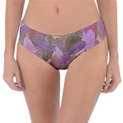 Watercolor Leaves Pattern Reversible Classic Bikini Bottoms by Valentinaart