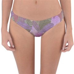 Watercolor Leaves Pattern Reversible Hipster Bikini Bottoms by Valentinaart