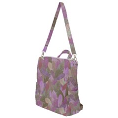 Watercolor Leaves Pattern Crossbody Backpack