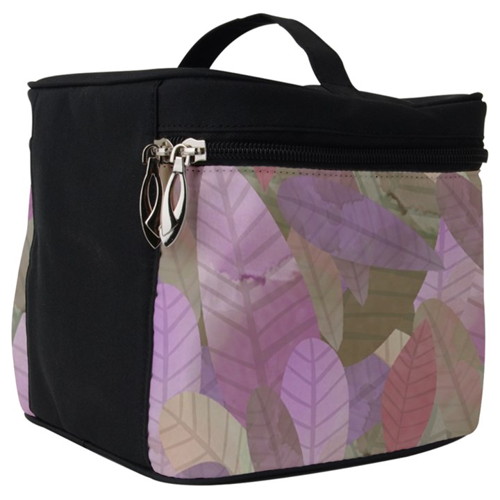 Watercolor leaves pattern Make Up Travel Bag (Big)