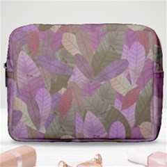 Watercolor Leaves Pattern Make Up Pouch (large) by Valentinaart