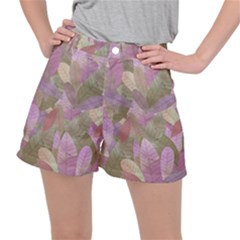 Watercolor Leaves Pattern Ripstop Shorts by Valentinaart