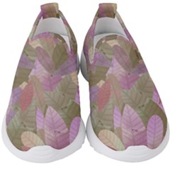 Watercolor Leaves Pattern Kids  Slip On Sneakers by Valentinaart