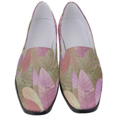 Watercolor Leaves Pattern Women s Classic Loafer Heels by Valentinaart