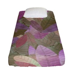 Watercolor Leaves Pattern Fitted Sheet (single Size)