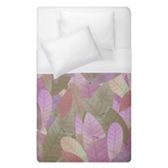 Watercolor Leaves Pattern Duvet Cover (single Size) by Valentinaart