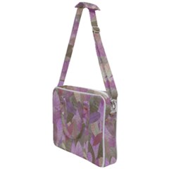 Watercolor Leaves Pattern Cross Body Office Bag