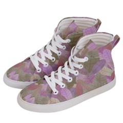 Watercolor Leaves Pattern Men s Hi-top Skate Sneakers by Valentinaart