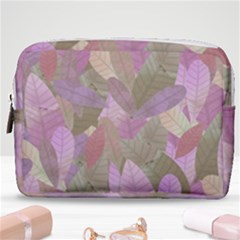 Watercolor Leaves Pattern Make Up Pouch (medium) by Valentinaart