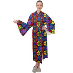 D 2 Maxi Tie Front Velour Kimono