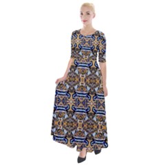 D 9 Half Sleeves Maxi Dress by ArtworkByPatrick