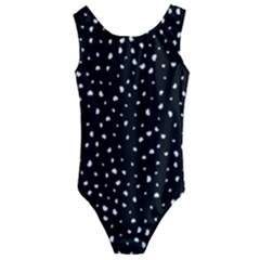 Modern Polka Dots - Black/white Kids  Cut-out Back One Piece Swimsuit by TammiBelle