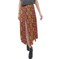 E 1 Velour Split Maxi Skirt