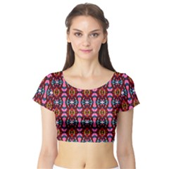 E 2 Short Sleeve Crop Top by ArtworkByPatrick