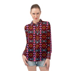 E 2 Long Sleeve Chiffon Shirt