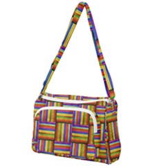 E 7 Front Pocket Crossbody Bag by ArtworkByPatrick