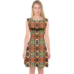 E 6 Capsleeve Midi Dress by ArtworkByPatrick