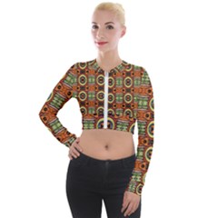 E 6 Long Sleeve Cropped Velvet Jacket by ArtworkByPatrick