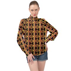 Rby 39 High Neck Long Sleeve Chiffon Top