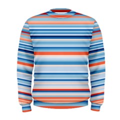 Blue And Coral Stripe 2 Men s Sweatshirt by dressshop