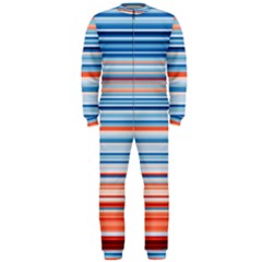 Blue And Coral Stripe 2 Onepiece Jumpsuit (men)  by dressshop