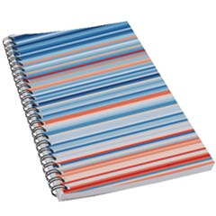 Blue And Coral Stripe 2 5 5  X 8 5  Notebook by dressshop