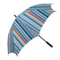 Blue And Coral Stripe 1 Golf Umbrellas View2