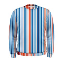 Blue And Coral Stripe 1 Men s Sweatshirt by dressshop