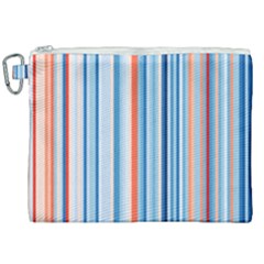 Blue And Coral Stripe 1 Canvas Cosmetic Bag (xxl) by dressshop