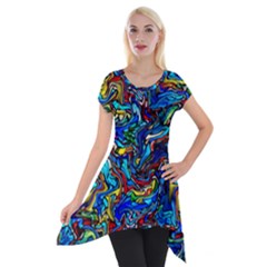 F 3 Short Sleeve Side Drop Tunic by ArtworkByPatrick