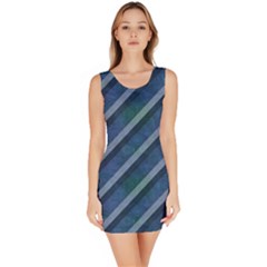 Blue Stripped Pattern Bodycon Dress by designsbyamerianna