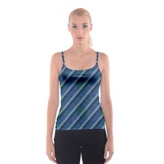 Blue Stripped Pattern Spaghetti Strap Top