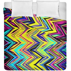 Mycolorfulchevron Duvet Cover Double Side (king Size) by designsbyamerianna