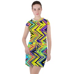 Mycolorfulchevron Drawstring Hooded Dress by designsbyamerianna