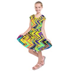 Mycolorfulchevron Kids  Short Sleeve Dress by designsbyamerianna