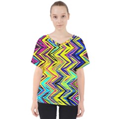 Mycolorfulchevron V-neck Dolman Drape Top by designsbyamerianna