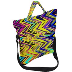 Mycolorfulchevron Fold Over Handle Tote Bag by designsbyamerianna