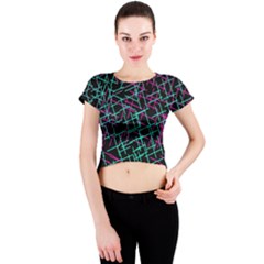 1980chaos Crew Neck Crop Top by designsbyamerianna