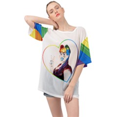 Rainbow Hair Oversized Chiffon Top by JadehawksAnD