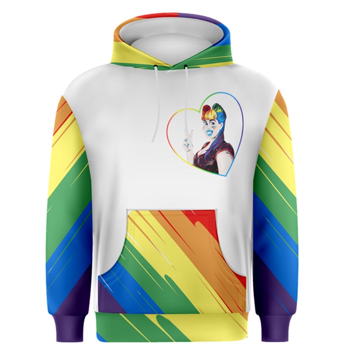 Rainbow Hair Men s Pullover Hoodie