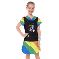 Rainbow Hair Kids  Drop Waist Dress by JadehawksAnD