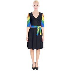 Rainbow Hair Wrap Up Cocktail Dress by JadehawksAnD