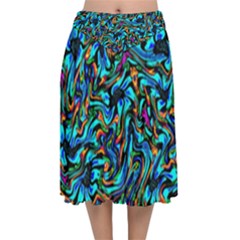 F 5 Velvet Flared Midi Skirt by ArtworkByPatrick