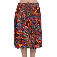 F 5 1 Velvet Flared Midi Skirt by ArtworkByPatrick