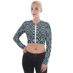 F 6 Long Sleeve Cropped Velvet Jacket by ArtworkByPatrick