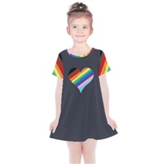 Inclusive Pride Flag Kids  Simple Cotton Dress by JadehawksAnD