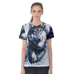 Gray Wolf - Forest King Women s Cotton Tee